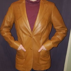 VINTAGE!!Leather coat David James vintage make me an offer!